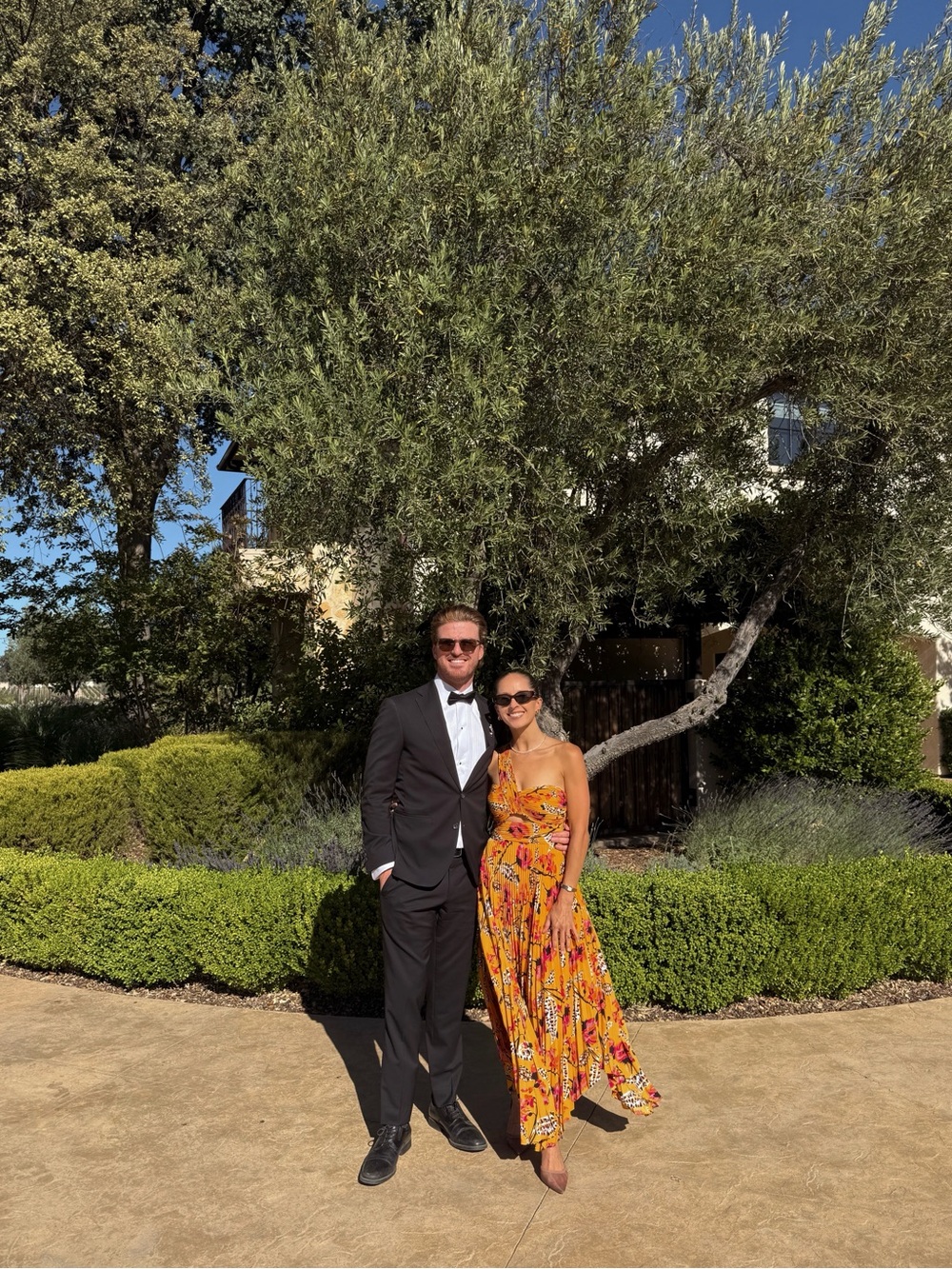 A.L.C. Orange Floral One-Shoulder Maxi Dress